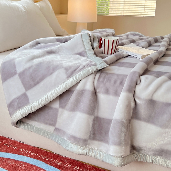 91家纺网 家纺一手货源 找家纺 凯轩毛毯网销专供 2025新款双层学生云毯毛毯保暖毯 炸毛狗狗