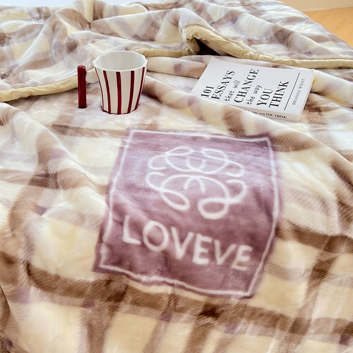 91家纺网 家纺一手货源 找家纺 凯轩毛毯网销专供 2025新款双层学生云毯毛毯保暖毯 格洛米