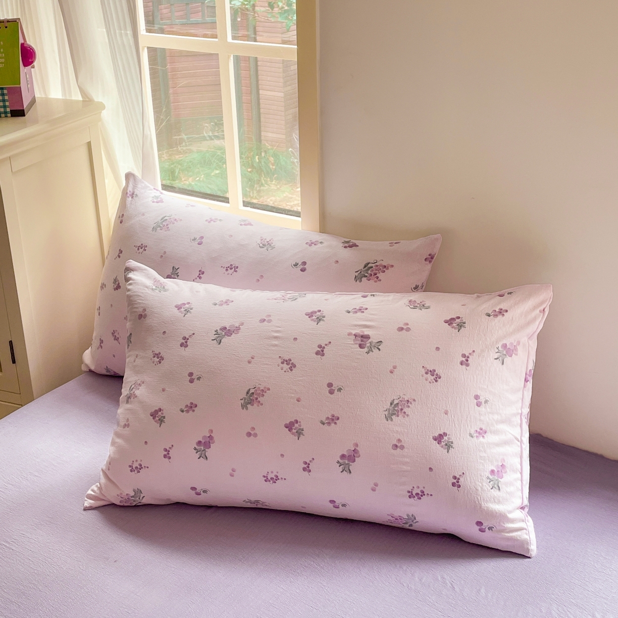 91家纺网 家纺一手货源 找家纺 铺尚美家纺 2025新款云感提花双层纱系列 葡萄七分甜