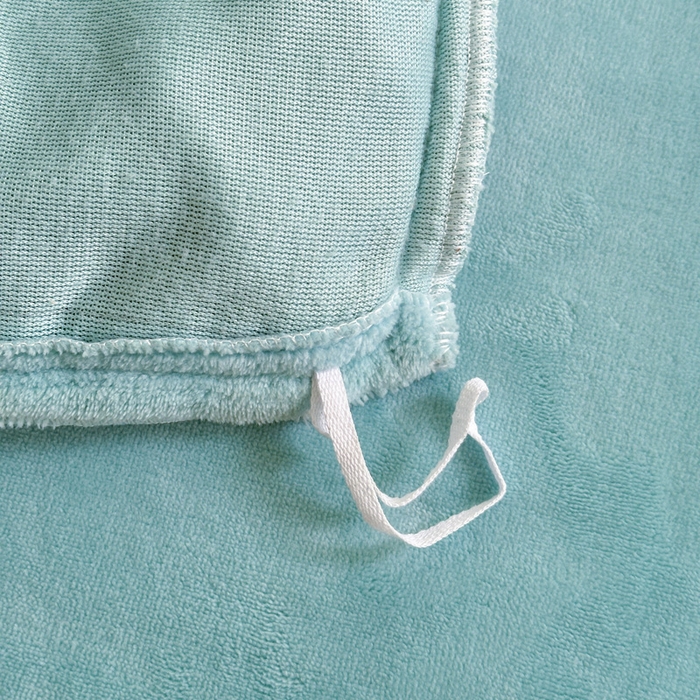 91家纺网 家纺一手货源 找家纺 美洲琳 2025新款高克重牛奶绒绣花四件套 手捧花-湖蓝