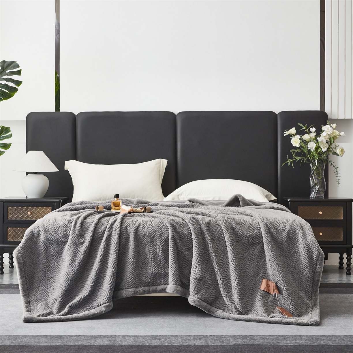 91家纺网 家纺一手货源 找家纺 凯轩毛毯网销专供 2025新款仿羔羊绒毯毛毯婚庆毯保暖毯子 高级灰