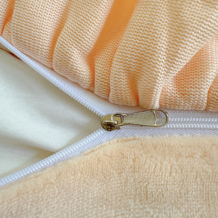 91家纺网 家纺一手货源 找家纺 美洲琳 2025新款高克重牛奶绒绣花四件套 手捧花-奶黄