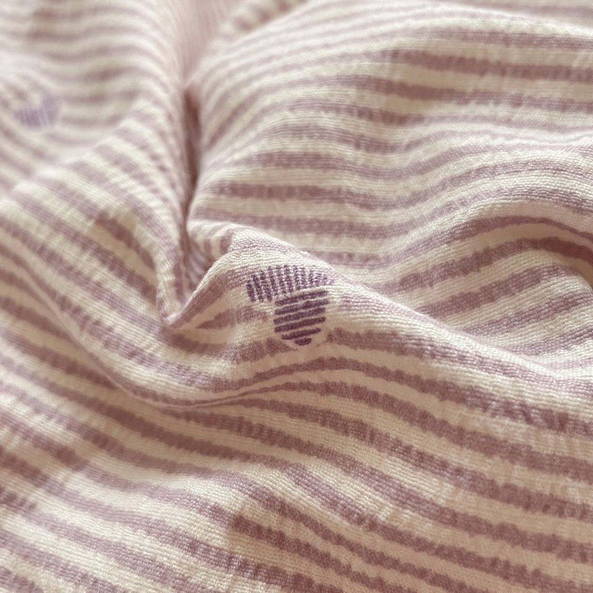 91家纺网 家纺一手货源 找家纺 铺尚美家纺 2025新款云感提花双层纱系列 倾心-紫