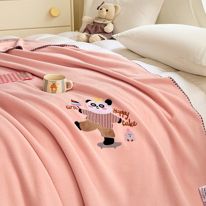 91家纺网 家纺一手货源 找家纺 （总）凯轩毛毯网销专供 2025新款仿羊绒贴布绣毛毯毯子