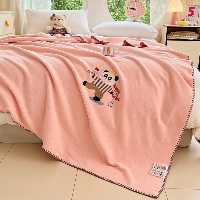 91家纺网 家纺一手货源 找家纺 （总）凯轩毛毯网销专供 2025新款仿羊绒贴布绣毛毯毯子