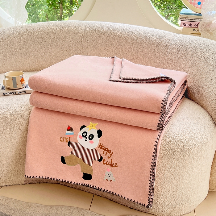 91家纺网 家纺一手货源 找家纺 （总）凯轩毛毯网销专供 2025新款仿羊绒贴布绣毛毯毯子