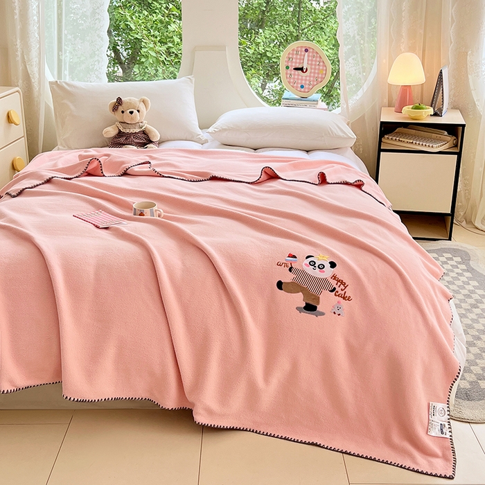 91家纺网 家纺一手货源 找家纺 （总）凯轩毛毯网销专供 2025新款仿羊绒贴布绣毛毯毯子