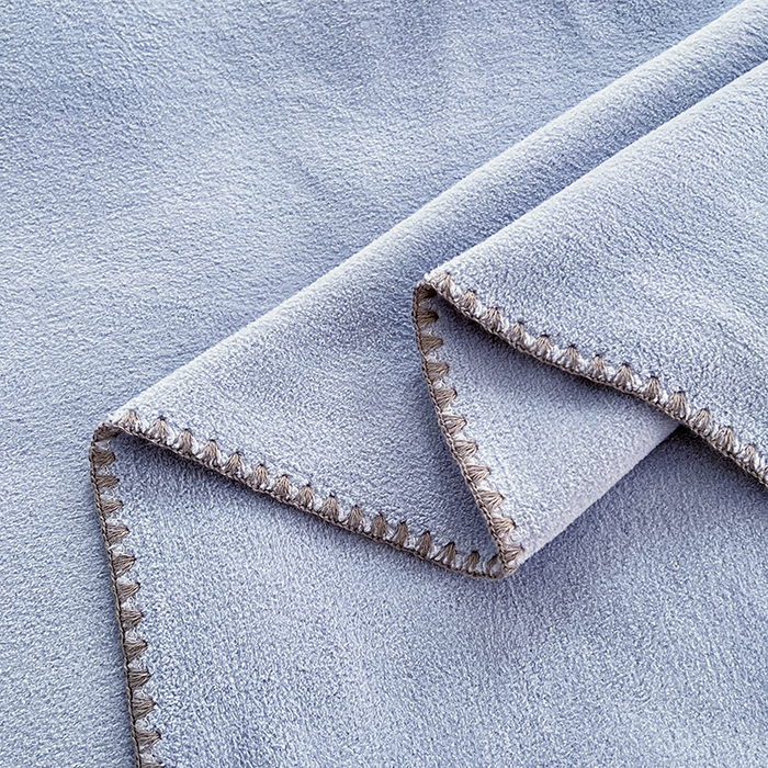 91家纺网 家纺一手货源 找家纺 凯轩毛毯网销专供 2025新款仿羊绒贴布绣毛毯毯子 欢乐熊猫-蓝