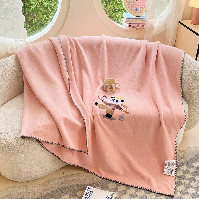 91家纺网 家纺一手货源 找家纺 （总）凯轩毛毯网销专供 2025新款仿羊绒贴布绣毛毯毯子