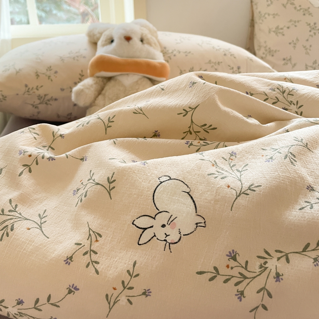 91家纺网 家纺一手货源 找家纺 铺尚美家纺 2025新款云感提花双层纱系列 森田野园