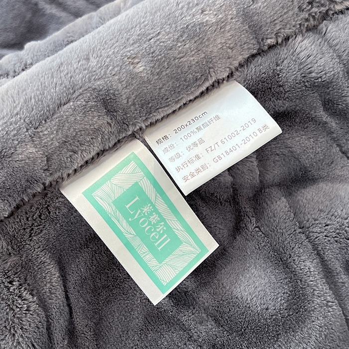 91家纺网 家纺一手货源 找家纺 凯轩毛毯网销专供 2025新款水波纹精品婚庆云毯毛毯 水波纹-绅士灰