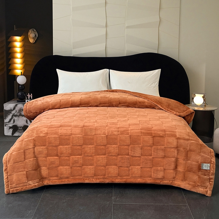 91家纺网 家纺一手货源 找家纺 （总）凯轩毛毯网销专供 2025新款水波纹精品婚庆云毯毛毯