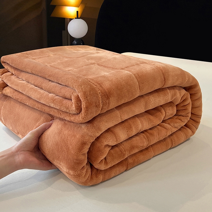 91家纺网 家纺一手货源 找家纺 （总）凯轩毛毯网销专供 2025新款方格精品婚庆云毯毛毯