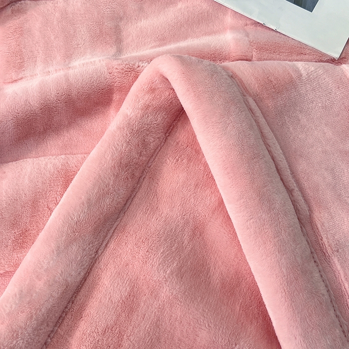 91家纺网 家纺一手货源 找家纺 凯轩毛毯网销专供 2025新款方格精品婚庆云毯毛毯 方格-樱花粉