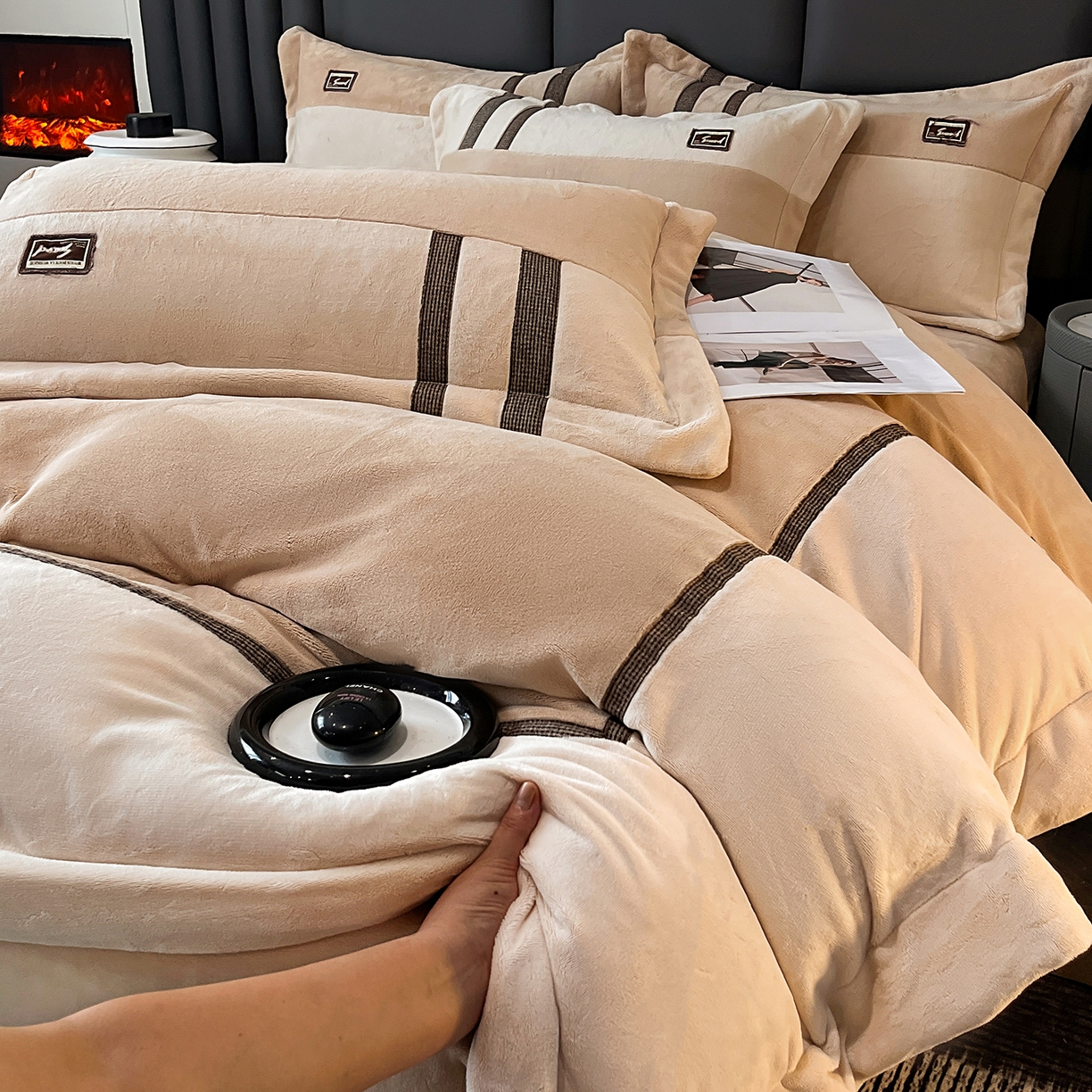 91家纺网 家纺一手货源 找家纺 （总）馨梦缘 2025新款全消光暖阳绒四件套牛奶绒四件套高端四件套（控价不低于268  -288）