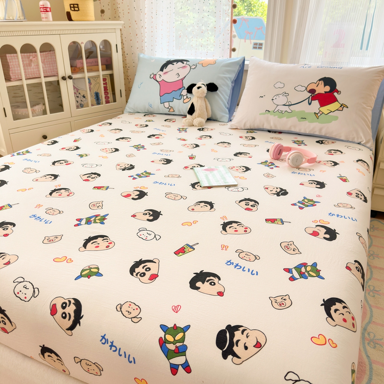 91家纺网 家纺一手货源 找家纺 （总）一霖家纺 2025新款云朵棉小清新印花床笠系列