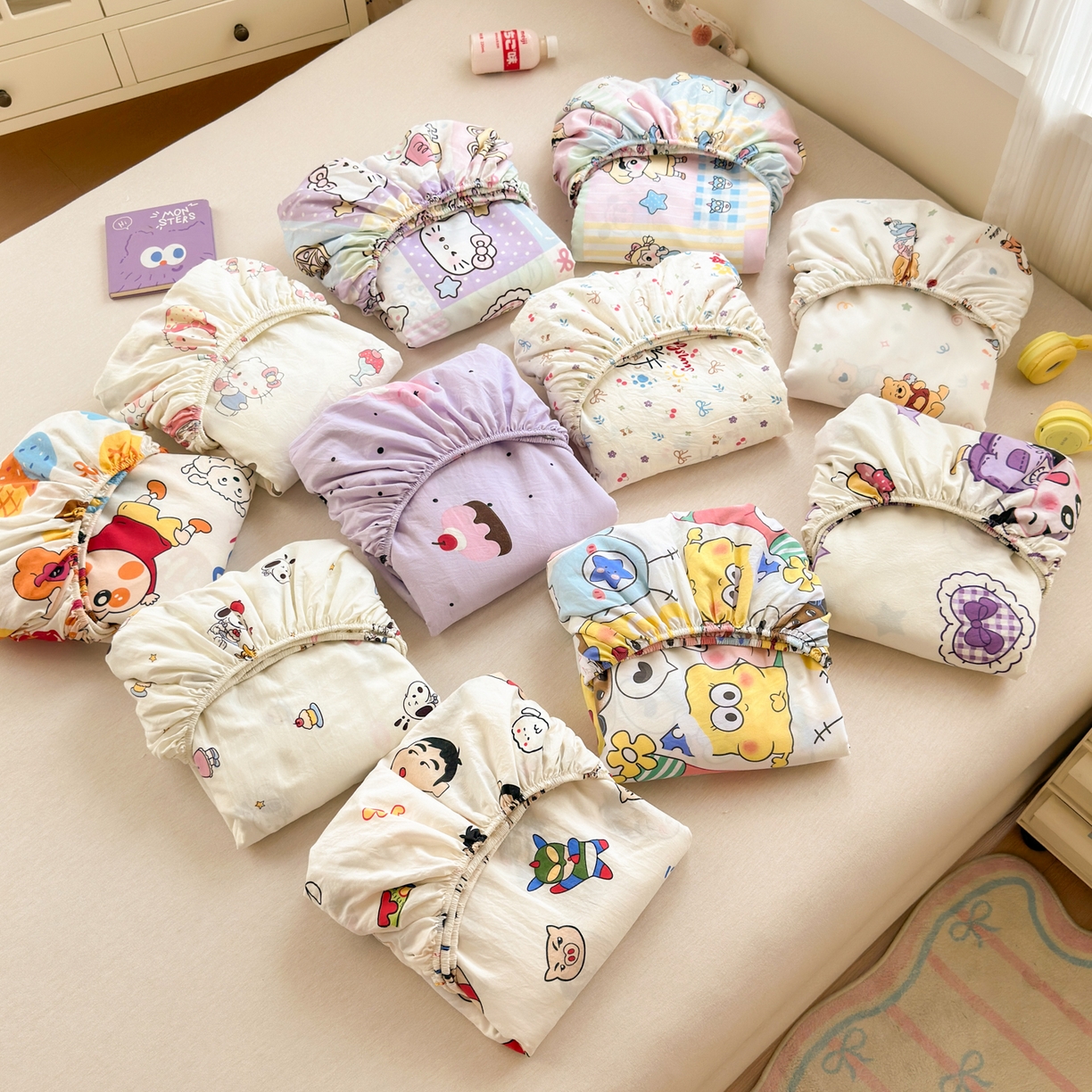 （总）一霖家纺 2025新款云朵棉小清新印花床笠系列