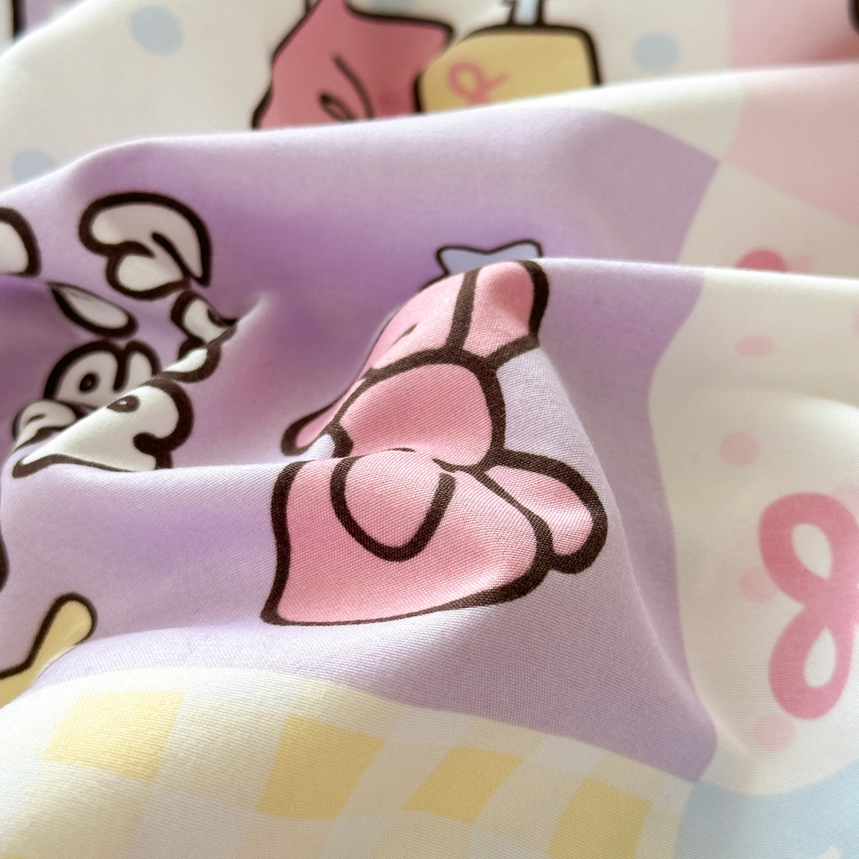 91家纺网 家纺一手货源 找家纺 一霖家纺 2025新款云朵棉小清新印花床笠系列 单床笠-美少女战士