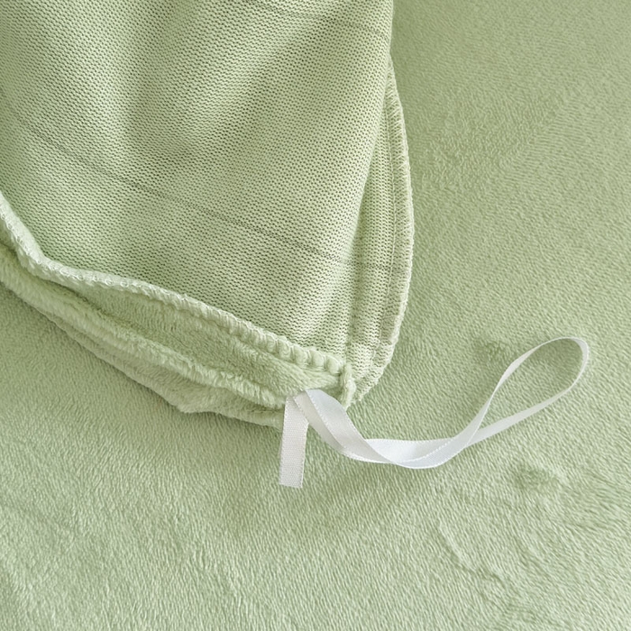 91家纺网 家纺一手货源 找家纺 美洲琳 2025新款高克重全消光贴布绣花牛奶绒四件套 蝴蝶-水绿