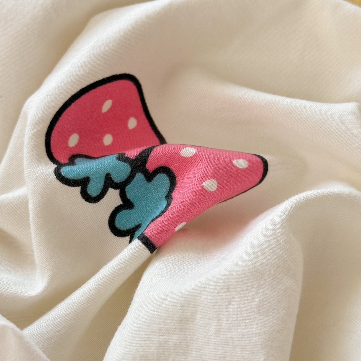 91家纺网 家纺一手货源 找家纺 一霖家纺 2025新款云朵棉小清新印花床笠系列 单床笠-甜品小新