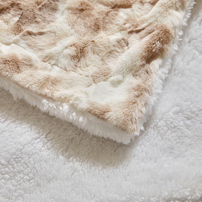 91家纺网 家纺一手货源 找家纺 缘生活 2025新款消光印花毛毯 四季通用盖毯多功能毛毯家居备用毯简单大气 消光印花毛毯-卡其