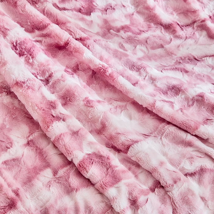 91家纺网 家纺一手货源 找家纺 缘生活 2025新款消光印花毛毯 四季通用盖毯多功能毛毯家居备用毯简单大气 消光印花毛毯-粉色