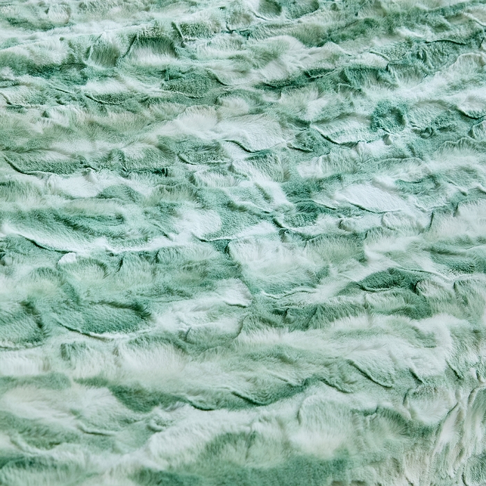 91家纺网 家纺一手货源 找家纺 缘生活 2025新款消光印花毛毯 四季通用盖毯多功能毛毯家居备用毯简单大气 消光印花毛毯-绿色