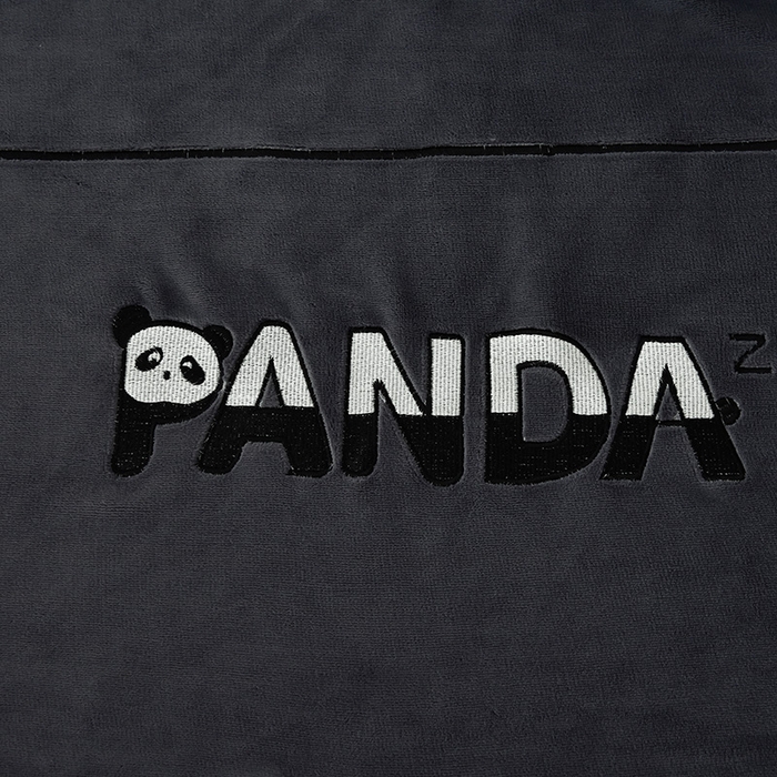 91家纺网 家纺一手货源 找家纺 炫拼家纺 2025新款小熊猫刺绣款高克重牛奶绒四件套 小熊猫-绅士灰