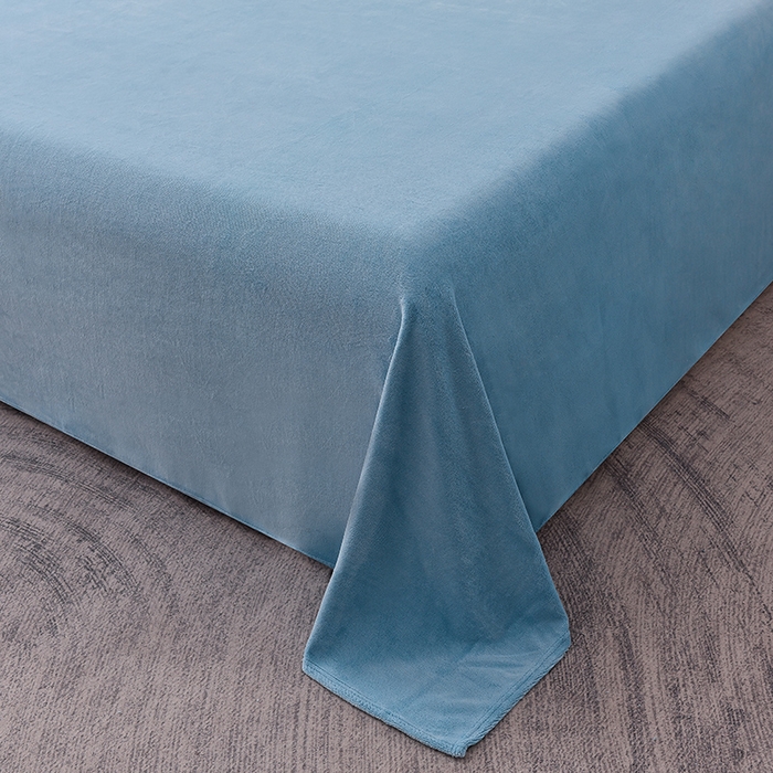 91家纺网 家纺一手货源 找家纺 炫拼家纺 2025新款小熊猫刺绣款高克重牛奶绒四件套 小熊猫-婴儿蓝