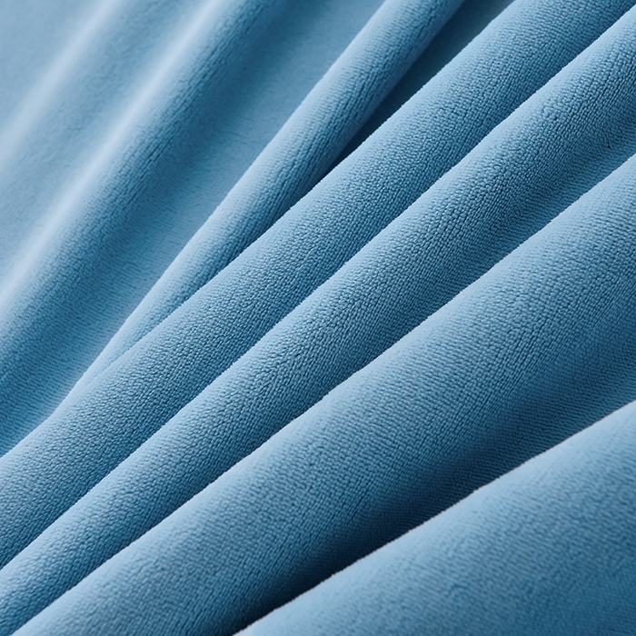 91家纺网 家纺一手货源 找家纺 炫拼家纺 2025新款小熊猫刺绣款高克重牛奶绒四件套 小熊猫-婴儿蓝