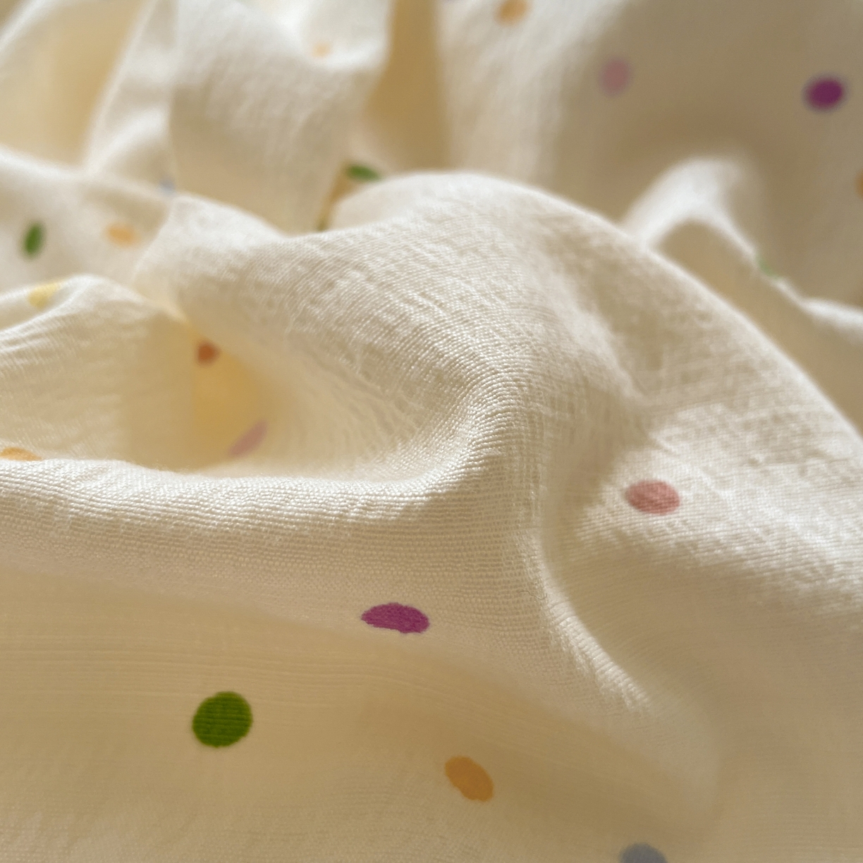 91家纺网 家纺一手货源 找家纺 铺尚美家纺 2025新款云感提花双层纱系列 小波点