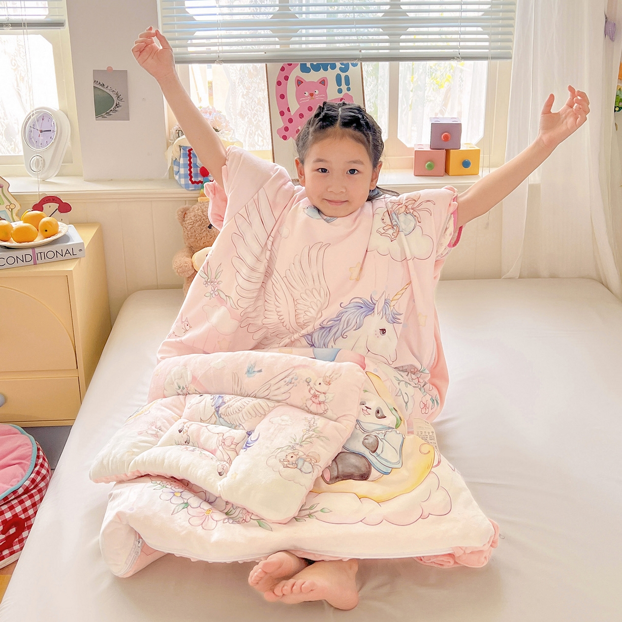 91家纺网 家纺一手货源 找家纺 （总）沁童儿童用品店 2025新款小环抱MAX防踢被儿童被被子被芯