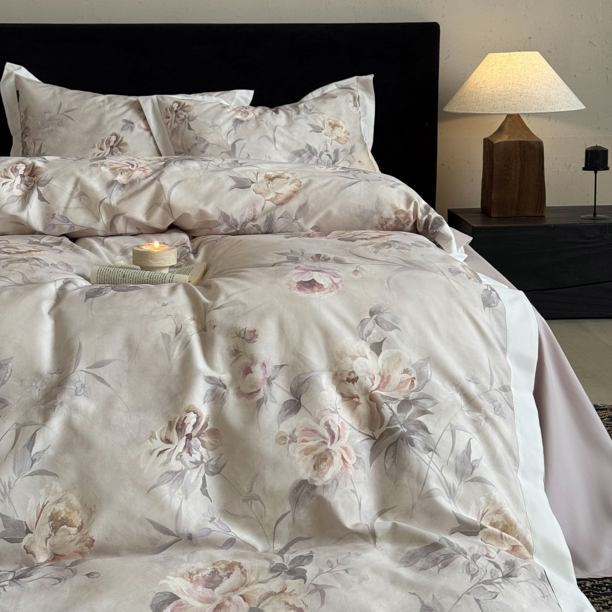 91家纺网 家纺一手货源 找家纺 （总）鹿班家居 2025新款100S全棉纯棉磨毛数码印花四件套-云水谣（标准会员-20元）