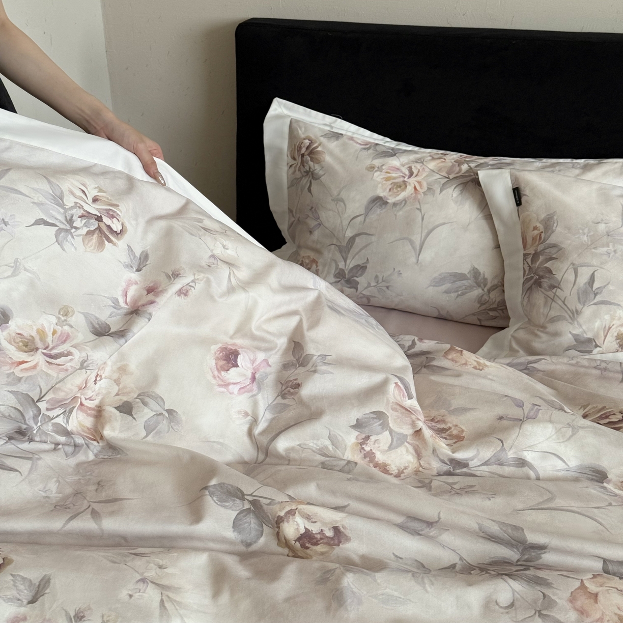 91家纺网 家纺一手货源 找家纺 （总）鹿班家居 2025新款100S全棉纯棉磨毛数码印花四件套-云水谣（标准会员-20元）