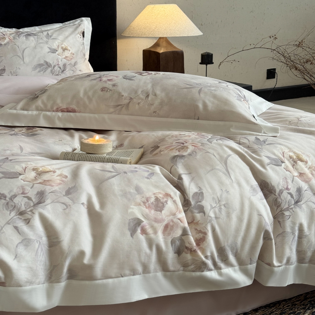 91家纺网 家纺一手货源 找家纺 （总）鹿班家居 2025新款100S全棉纯棉磨毛数码印花四件套-云水谣（标准会员-20元）