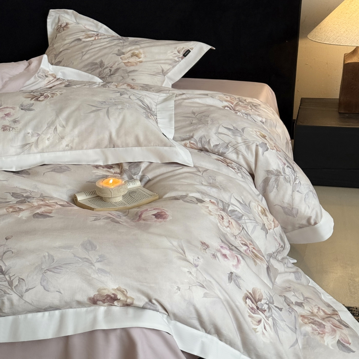 91家纺网 家纺一手货源 找家纺 （总）鹿班家居 2025新款100S全棉纯棉磨毛数码印花四件套-云水谣（标准会员-20元）