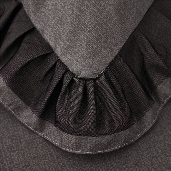 91家纺网 家纺一手货源 找家纺 后庭寝室 2025新款纯色磨毛黑蕾丝四件套-秘密花园 秘密花园-传奇黑