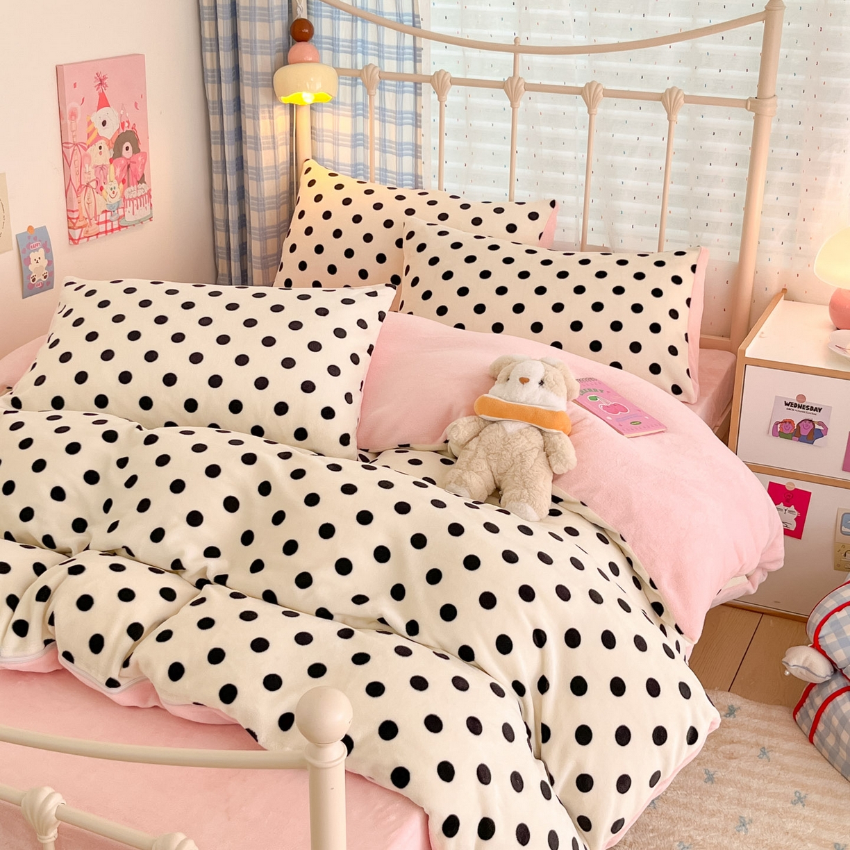 贝扬思家纺 2025新款软fufu加厚保暖可爱系牛奶绒宿舍床套件系列（小红书推荐）（提供买家秀） 米珍珠