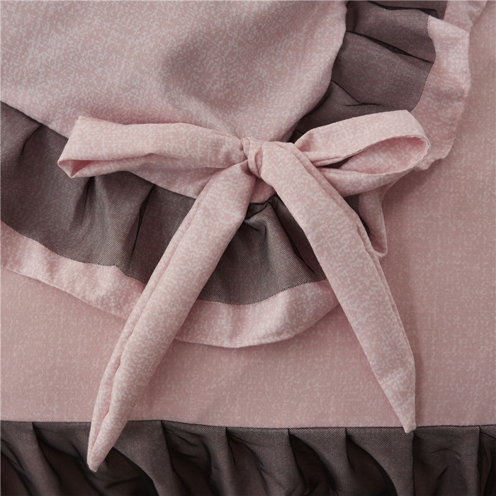 91家纺网 家纺一手货源 找家纺 后庭寝室 2025新款纯色磨毛黑蕾丝四件套-秘密花园 秘密花园-藕荷玉