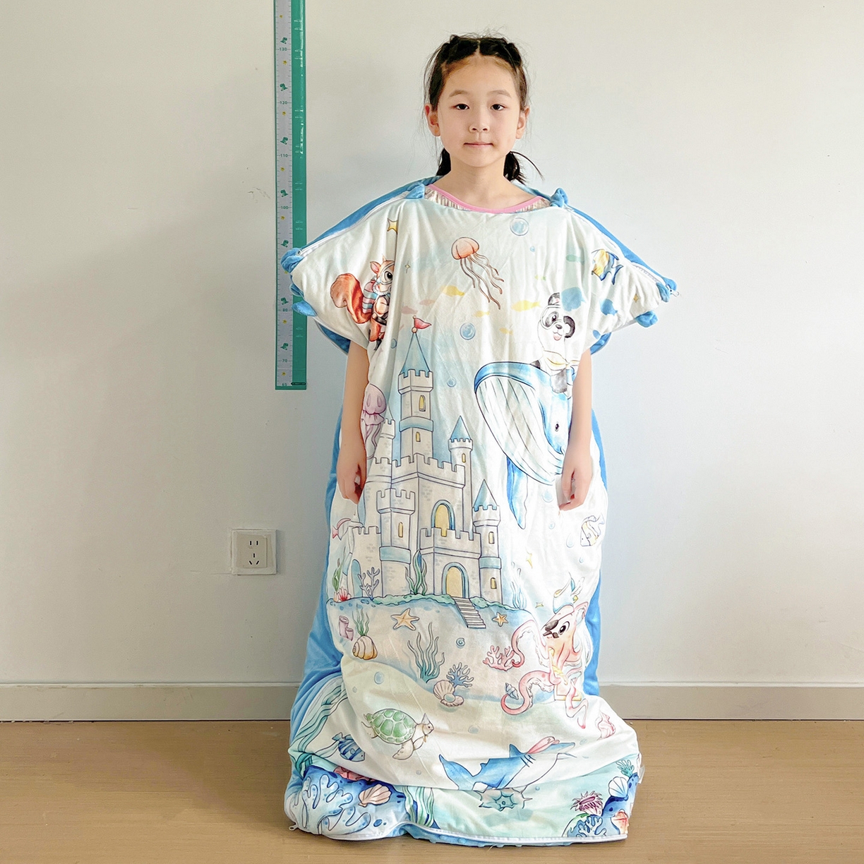 91家纺网 家纺一手货源 找家纺 沁童儿童用品店 2025新款小环抱MAX防踢被儿童被被子被芯 海底