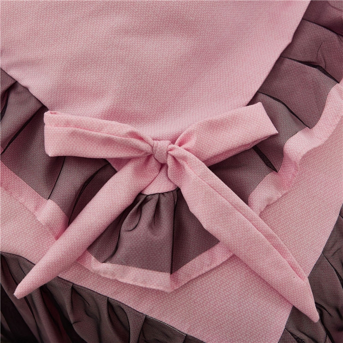 91家纺网 家纺一手货源 找家纺 后庭寝室 2025新款纯色磨毛黑蕾丝四件套-秘密花园 秘密花园-少女粉