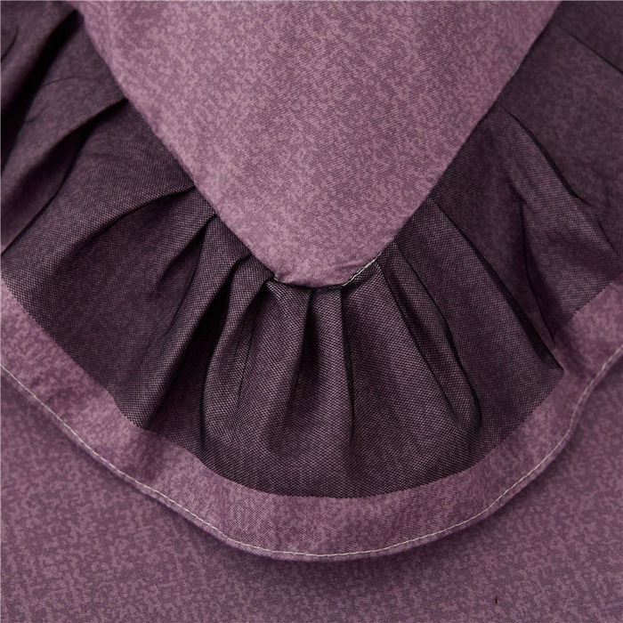 91家纺网 家纺一手货源 找家纺 后庭寝室 2025新款纯色磨毛黑蕾丝四件套-秘密花园 秘密花园-温莎紫