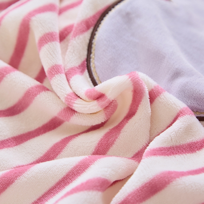 91家纺网 家纺一手货源 找家纺 美洲琳 2025新款卡通牛奶绒高克重四件套 星月小兔-浅粉