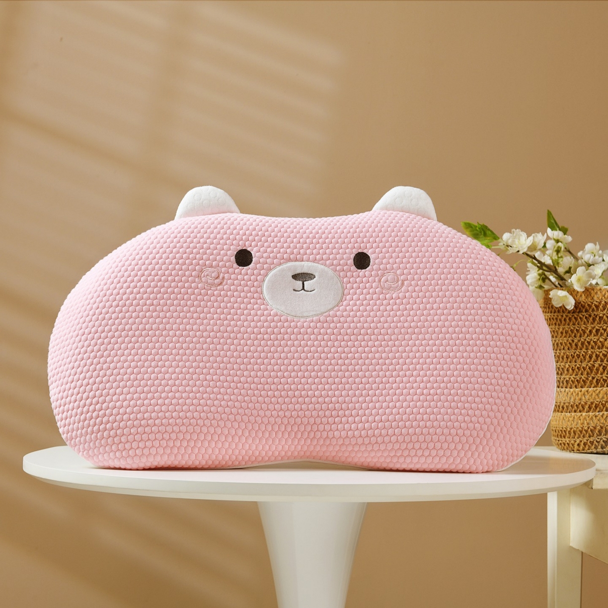 91家纺网 家纺一手货源 找家纺 （总）小猫派 2025新款贴布绣豌豆儿童枕枕头枕芯