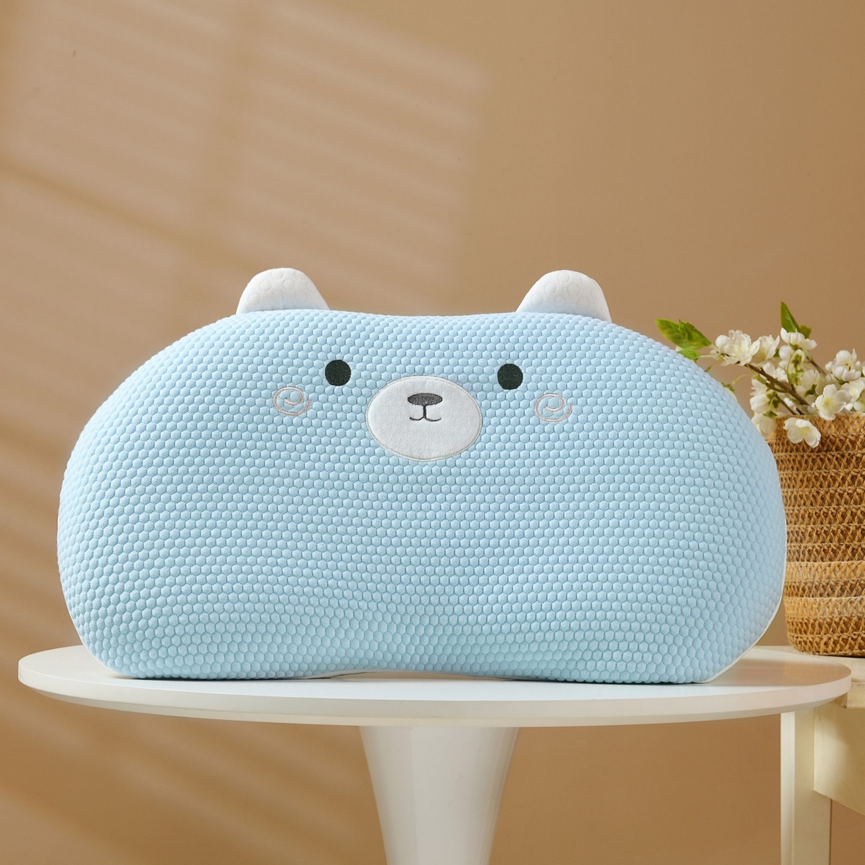 91家纺网 家纺一手货源 找家纺 （总）小猫派 2025新款贴布绣豌豆儿童枕枕头枕芯