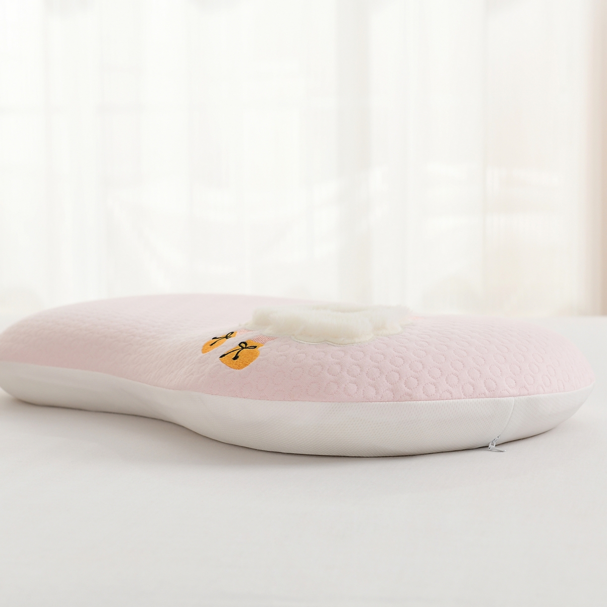 91家纺网 家纺一手货源 找家纺 （总）小猫派 2025新款贴布绣豌豆儿童枕枕头枕芯