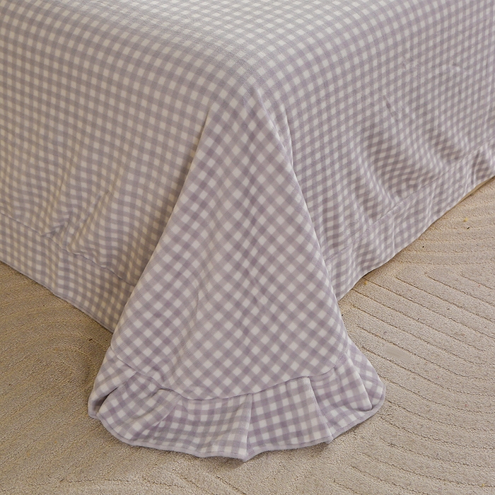 91家纺网 家纺一手货源 找家纺 美洲琳 2025新款卡通牛奶绒高克重四件套 熊暖暖-浅灰