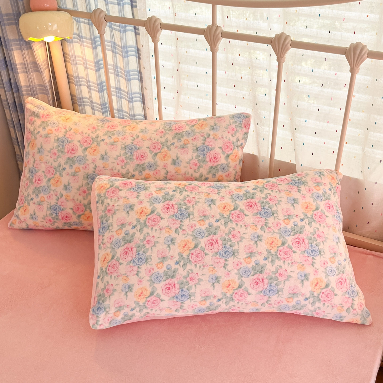 91家纺网 家纺一手货源 找家纺 贝扬思家纺 2025新款软fufu加厚保暖可爱系牛奶绒宿舍床套件系列（小红书推荐）（提供买家秀） 蔷薇语