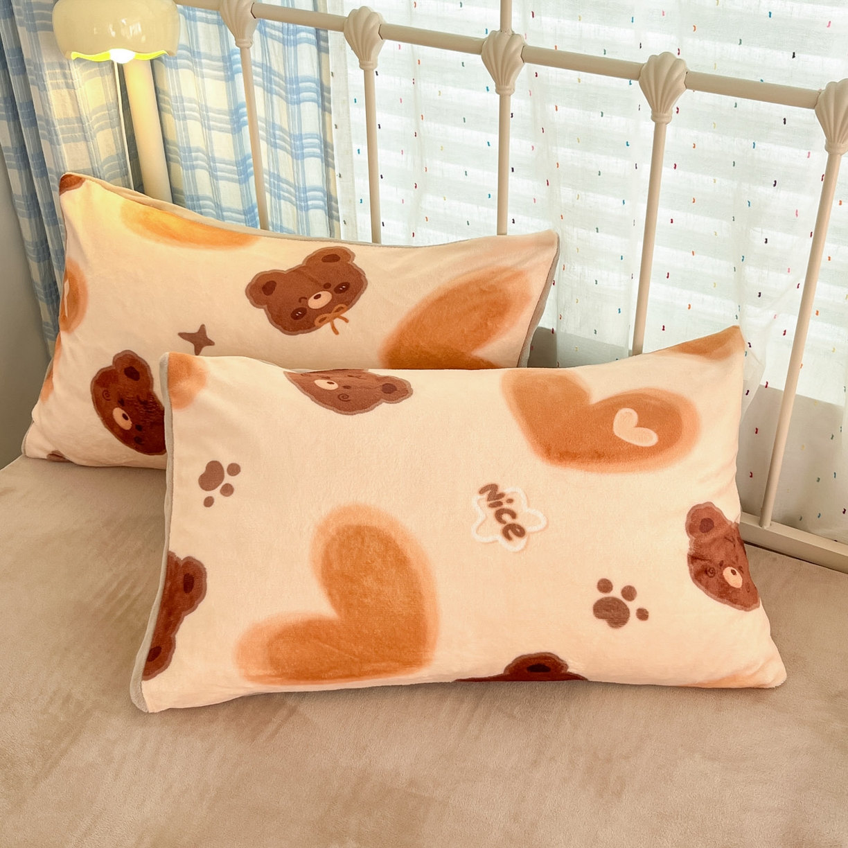 91家纺网 家纺一手货源 找家纺 贝扬思家纺 2025新款软fufu加厚保暖可爱系牛奶绒宿舍床套件系列（小红书推荐）（提供买家秀） 巧克力熊