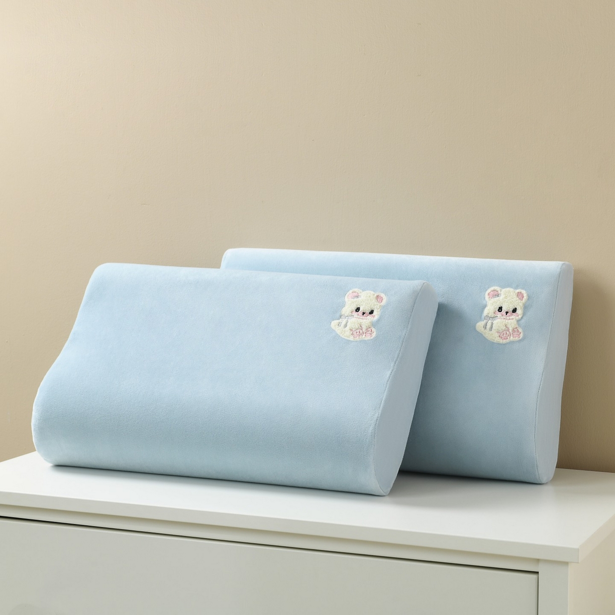 91家纺网 家纺一手货源 找家纺 小猫派 2025新款宝宝绒乳胶枕套单品枕套单件枕套 绒绒熊